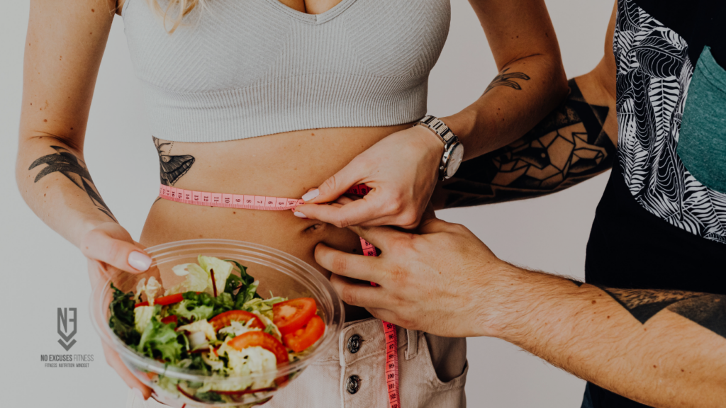 vetverlies man meet vrouw en salade